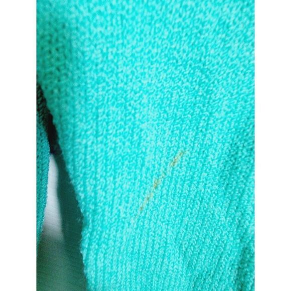 St. John Marie Gray M Women's Santana Knit Cardigan Green Black *Has Defects* - Picture 9 of 10